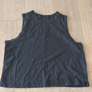 Lululemon Athletica Black Muscle Tee Sleeveless Boxy